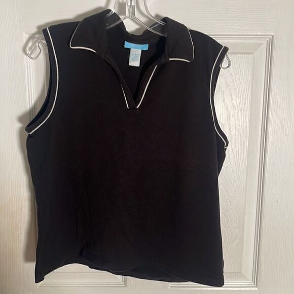 Jennifer Moore pull over black top - Picture 1 of 3